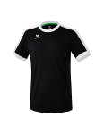 Erima Sport-Tshirt Trikot Retro Star (100% Polyester) schwarz/weiss Jungen